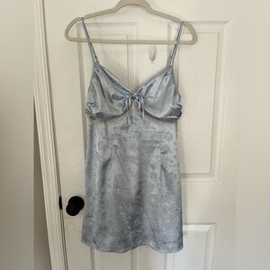Forever 21 Light Blue Satin Lace Chemise Slip Dress – Size L